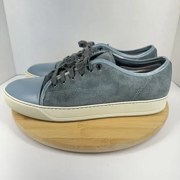 Lanvin DBB1 Suede And Patent Leather Sneakers Shoes Men's Size 12EU 13US Gray - Picture 8 of 15